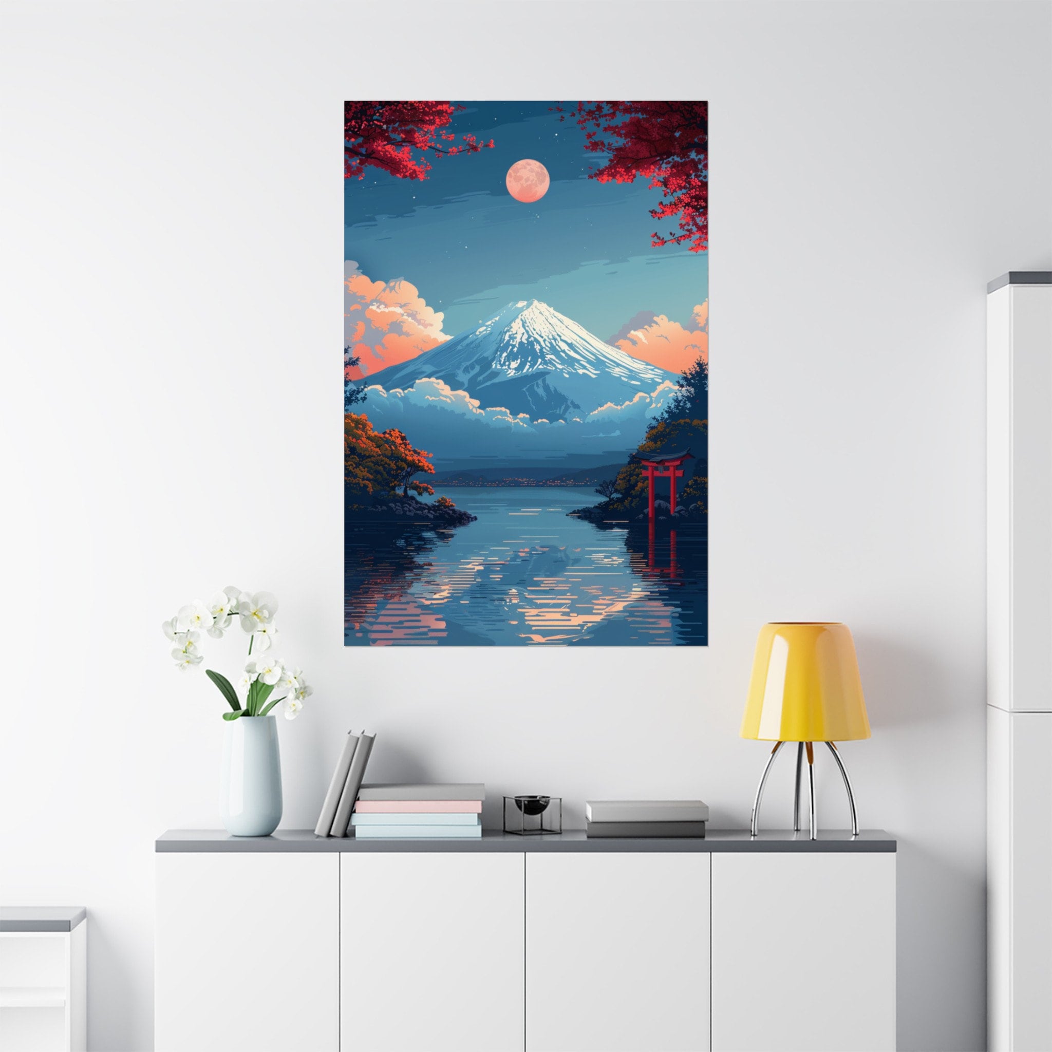 Mount Fuji Poster, Vintage Japanese Landscape Art Print - Etsy
