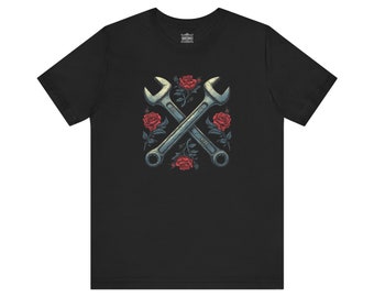 Koszulka z nadrukiem „Tradesman Tools”, „Rose Wrenches”