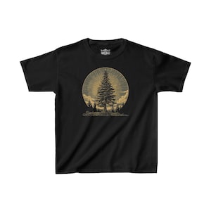 Kids T-Shirt Evergreen Tree Graphic T-Shirt, Nature Inspired Tee, Iconic Forest Print Shirt, Unisex Outdoor Lover Top
