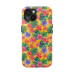 Tough Phone Case Tropical Boho Leaf Design Phone Case, Nature Inspired Jungle Print, Bohemian Style Phone Case, Floral Botanical Phone Case