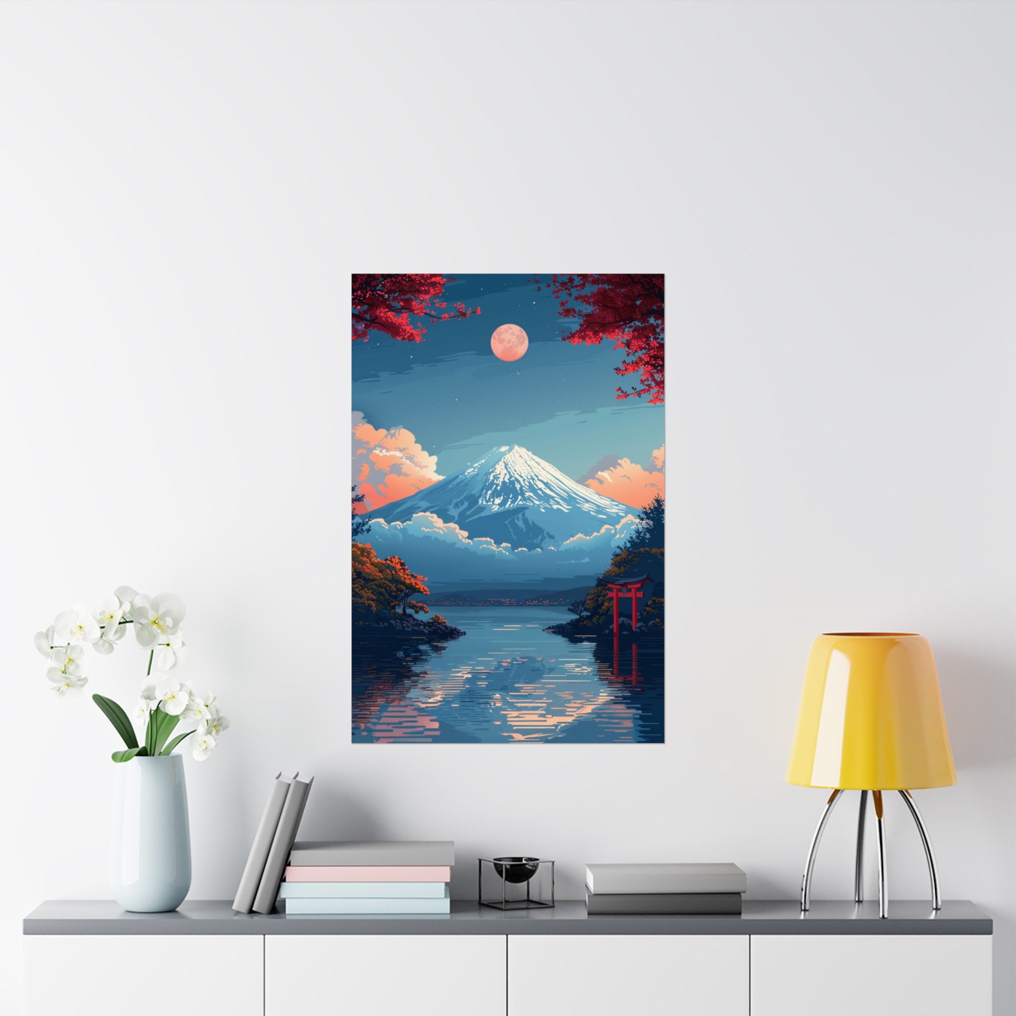 Mount Fuji Poster, Vintage Japanese Landscape Art Print - Etsy