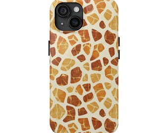 Giraffe Print Tough Phone Case, Safari Animal Design