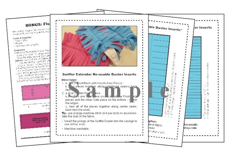 PDF Tutorial _ Swiffer Duster Pattern BONUS Floor Mop Duster _ Digital ...