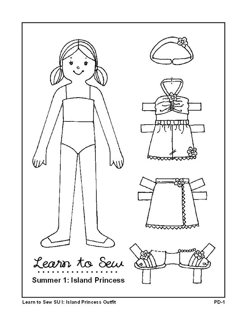 18 Doll Learn-to-Sew Doll Clothes Pattern: Island Princess BONUS Patterns & Guide _ PDF _ Digital Download image 4