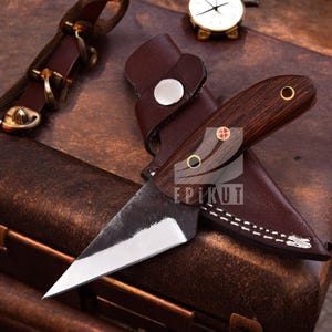 Custom Handmade Easy To Carry Kiridashi Utility Knife, Neck Knife, Camping Knife, Kiridashi Knives, Gift for Men, Gift for Him, USA Knives