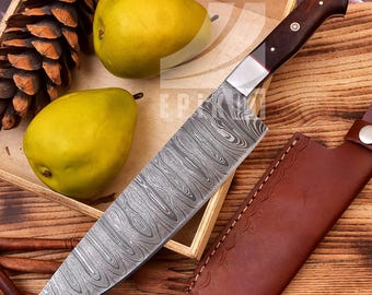 Damascus chef knife, Handmade chef Knife, Hand Forged Damascus knives, Kitchen Knife, Anniversary Gift, Birthday Gift, Christmas Gift USA
