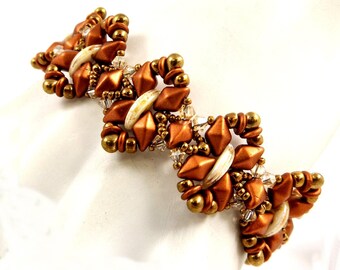 Bracelet Pattern for Diamonduo and Crescent Beads