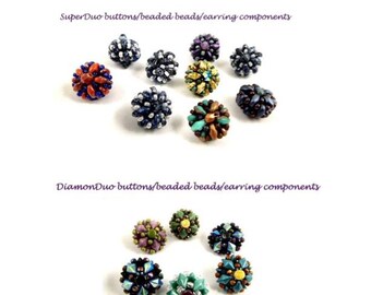 Decorative Button or Clasp Tutorials Using DiamonDuo and SuperDuo Beaded Beads