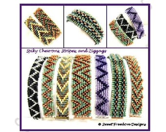 Beading Tutorial for 16 Different Bracelets with 2 hole Czechmates Triangle Beads