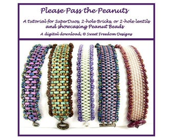 Superduo and Peanut Tutorial for Beaded Bracelets with Ruffled Edges