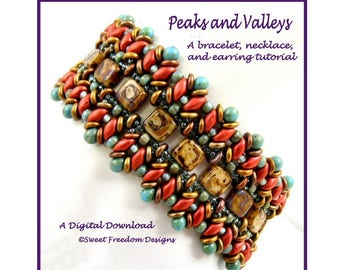 SuperDuo Tutorial for Necklaces Bracelets and Earrings Beadweaving Pattern
