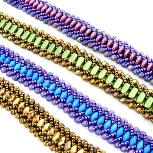 Beadweaving Pattern for Boho Wrap Bracelet, SuperDuo Bracelet Tutorial image 8