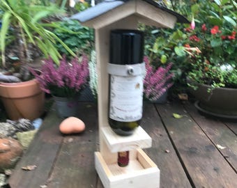 鳥の餌箱、屋根付きボトル