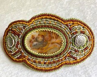 Barrette, Beaded Barrette, Hair Clip, Hair Accessory, Beaded Clip, 4 Inch Barrette