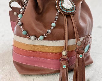 Bag Necklace, Purse Chain, Artisan Necklace