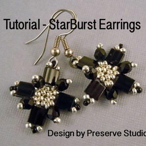 Tila Bead Tutorial, Earring Tutorial, Peyote Earrings, Easy Earring Tutorial, Seed Bead Tutorial, Earring Tutorial image 1