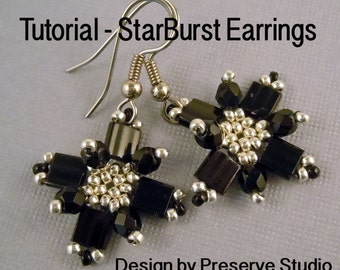 Tila Bead Tutorial, Earring Tutorial, Peyote Earrings, Easy Earring Tutorial, Seed Bead Tutorial, Earring Tutorial