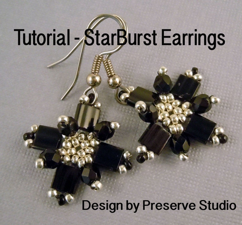 Tila Bead Tutorial, Earring Tutorial, Peyote Earrings, Easy Earring Tutorial, Seed Bead Tutorial, Earring Tutorial image 1