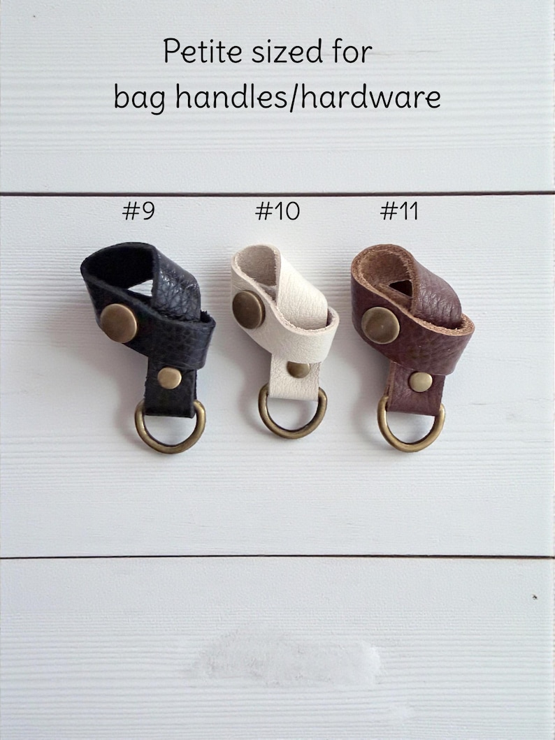 Leather D-Ring Charm Connector, Charm Clip-On image 4
