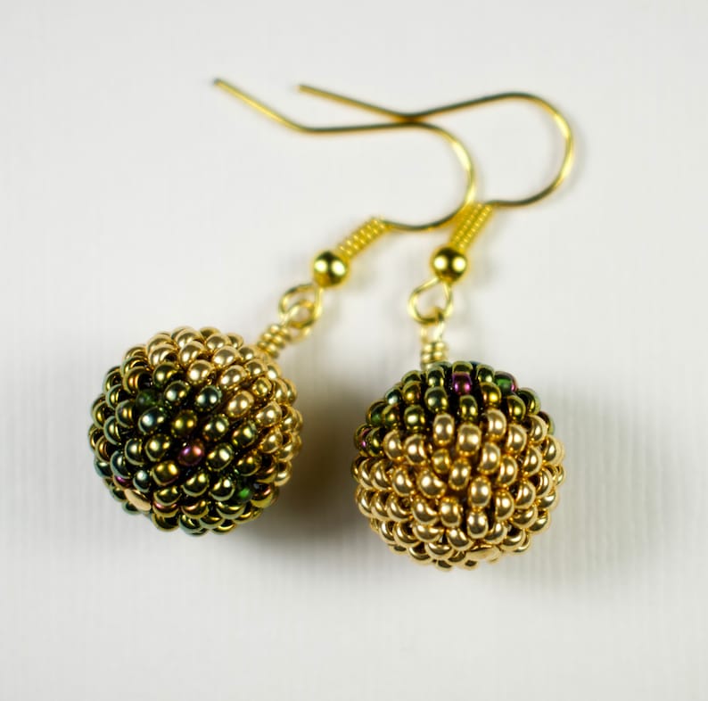 Beaded Bead Tutorial Peyote Beads Seed Bead Pattern Beaded Earring