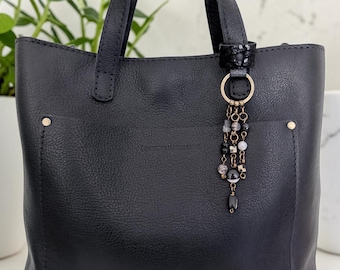 Beaded Bag Charm, Purse Charm, Artisan Handbag Jewelry, Gift for Her