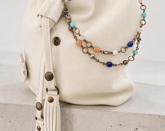 Bag Necklace, Purse Chain, Artisan Necklace