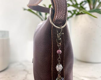 Purse Chain, Zipper Charm, Handcrafted Handbag Accessory, Gift for Her