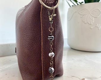 Purse Chain, Zipper Charm, Handcrafted Handbag Accessory, Gift for Her