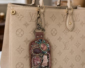 Beaded Bag Charm, Purse Charm, Artisan Handbag Jewelry, Gift for Her