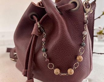 Bag Necklace, Purse Chain, Artisan Necklace