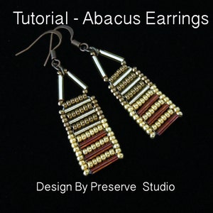 Bugle Bead, Bead Pattern, Bugle Bead Pattern, Beading Tutorial, Seed Bead Pattern, Earring Tutorial, Bead Tutorial, Pattern, Abacus