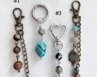 Bag Charm, Purse Chain, Zipper Clip On