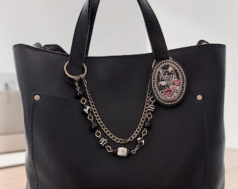Purse Chain Necklace, Beaded Chain, Artisan Handmade