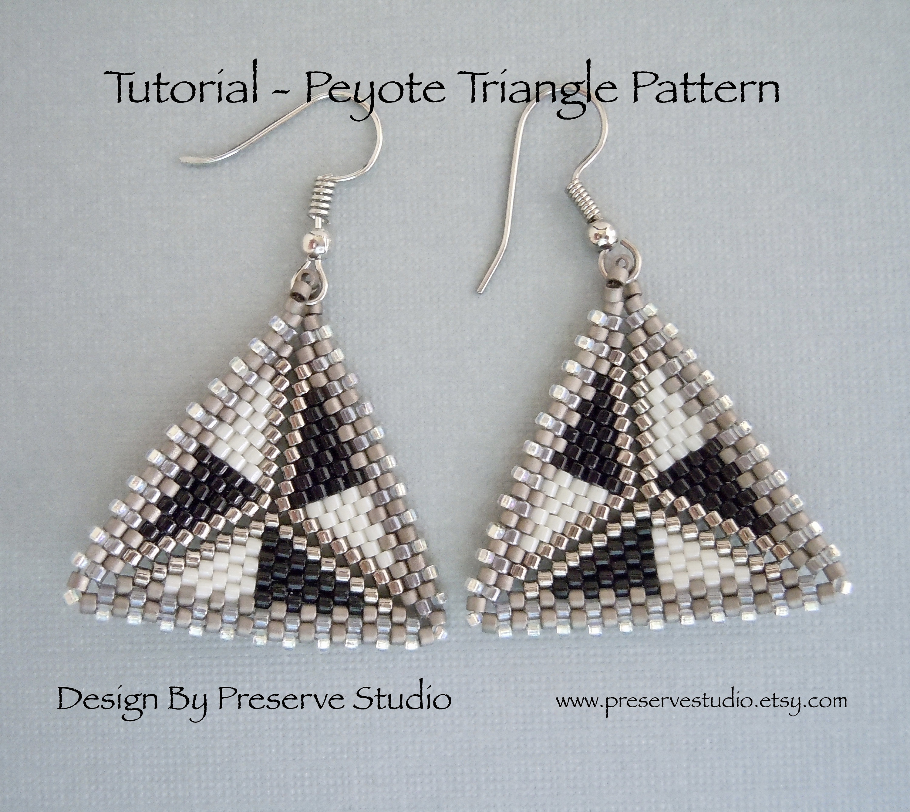 Peyote triangle best sale earrings