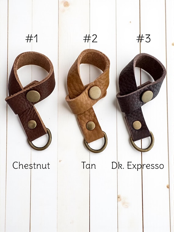 Leather D-Ring Charm Connector, Charm Clip-On