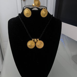 1set/3pcs Ethiopian/Eritrean Jewelry Set : Necklace, Earring, ring