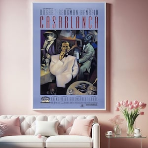 Casablanca Movie Poster, Top Canvas Cloth Poster, Pop Home Wall Arts, Unique Gift