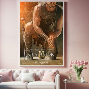 Gladiator II Movie Poster, Top Canvas Cloth Poster, Pop Home Wall Arts, Unique Gift