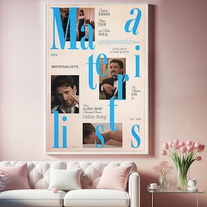 Materialisten Filmposter, Top Canvas Cloth Poster, Pop-Home-Wandkunst, einzigartiges Geschenk