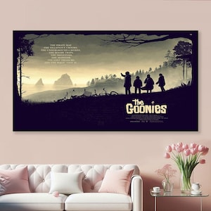 The Goonies(1985) Movie Poster, Top Canvas Cloth Poster, Pop Home Wall Arts, Unique Gift