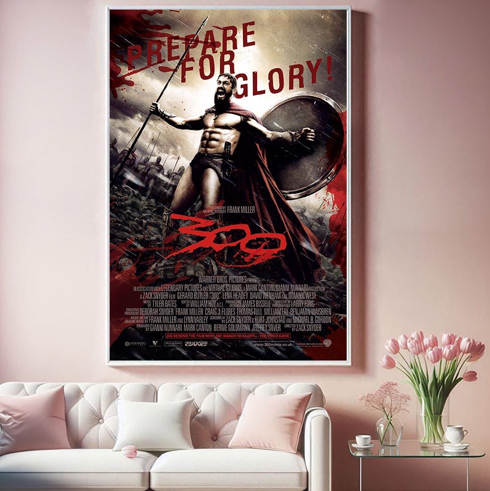 300 movie poster - Etsy México, image size:978x979