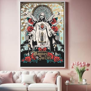 Romeo + Julia (1996) Filmposter, Pop Home Wandkunst, einzigartiges Geschenk