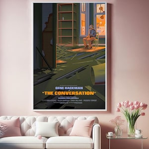 Filmposter The Conversation 50e verjaardag, top canvas doek poster, pop home kunst aan de muur, uniek cadeau
