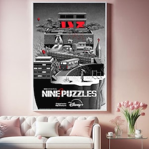 Nine Puzzle Movie Poster, Top Canvas Cloth Poster, Pop Home Wall Arts, Unique Gift