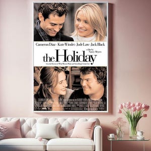 The Holiday Movie Poster, Top Canvas Cloth Poster, Pop Home Wall Arts, Unique Gift