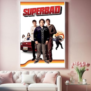 Superbad Movie Poster, Top Canvas Cloth Poster, Pop Home Wall Arts, Unique Gift