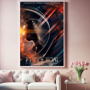 First Man Movie Poster, Top Canvas Cloth Poster, Pop Home Wall Arts, Unique Gift