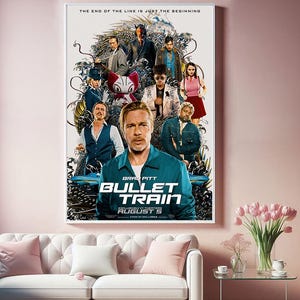 Bullet Train Movie Poster, Top Canvas Cloth Poster, Pop Home Wall Arts, Unique Gift