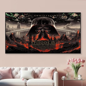 Star Wars Episode III Revenge Of The Sith 20th Anniversary Poster, Top Canvas Cloth Poster, Pop Home Wall Arts, Unique Gift