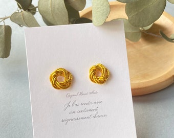 handmade earrings | Gold Earrings | silver earrings | Gift for Her | Hypoallergenic | Eco friendly | Non Pierced | Clip On Earrings